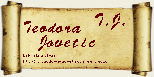 Teodora Jovetić vizit kartica